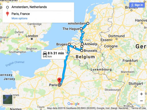 An Awesome Amsterdam to Paris Road Via Belgium |