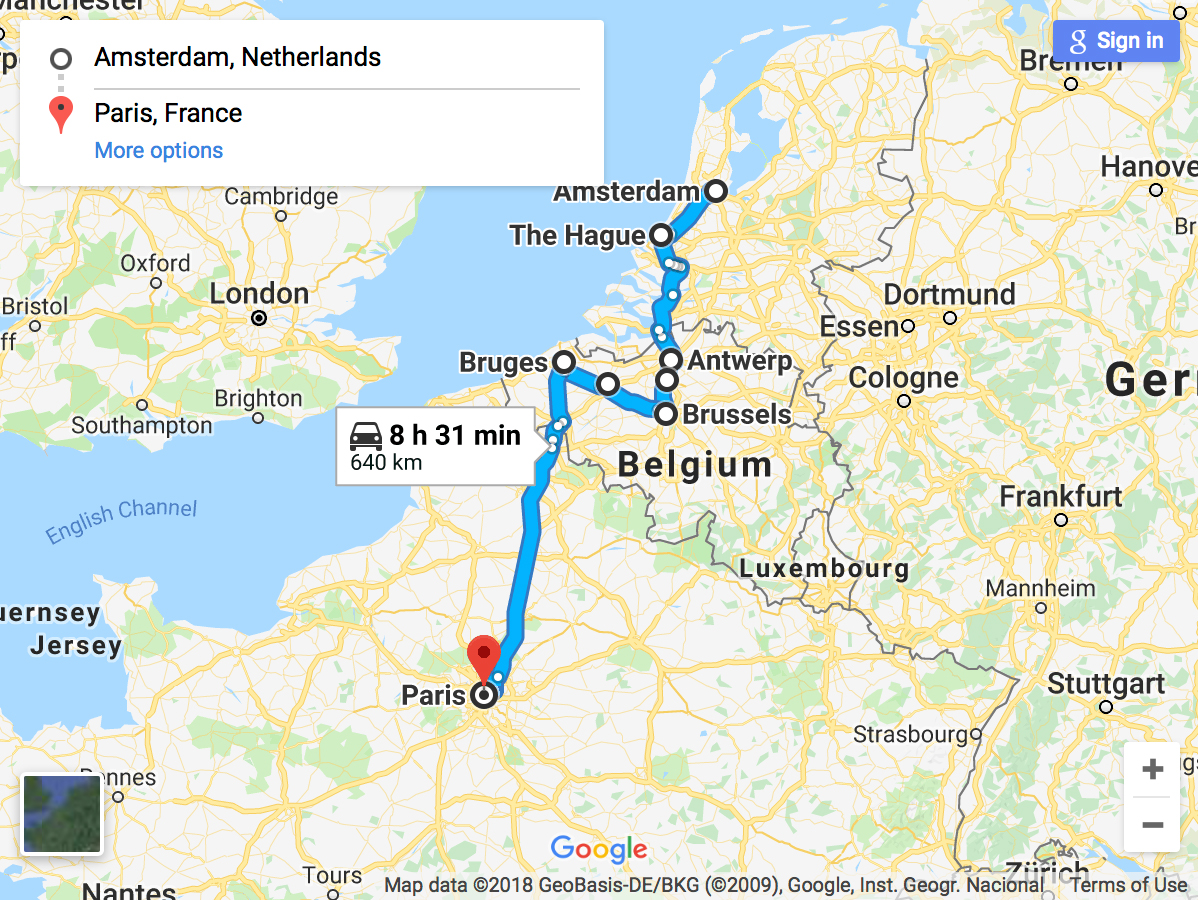 trip from paris to amsterdam